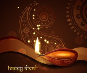 Burning candles vector background art 01