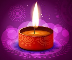 Burning candles vector background art 02