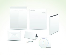 Set of White box DVD design vector graphics 02