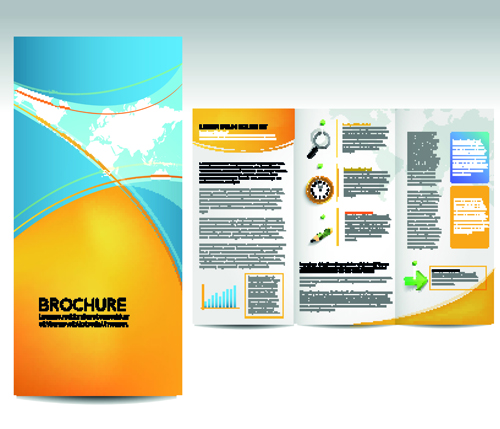 Set of business brochure cover vector 03