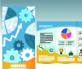 Set of business brochure cover vector 05