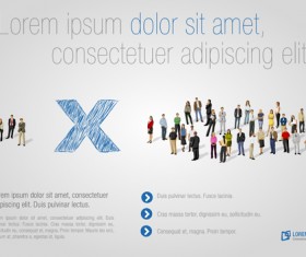 Different Business people vector background set 01