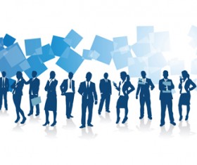 Different Business people vector background set 02