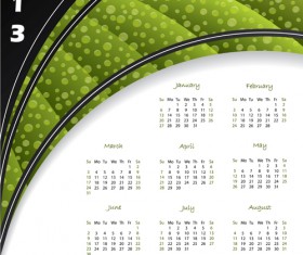 Fashion of 2013 calendars elements vector set 01