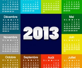 Fashion of 2013 calendars elements vector set 02