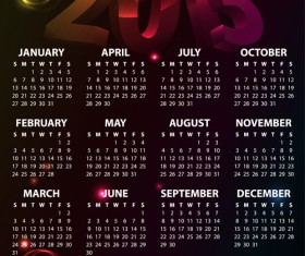 Fashion of 2013 calendars elements vector set 03