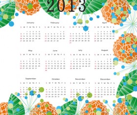 Fashion of 2013 calendars elements vector set 04