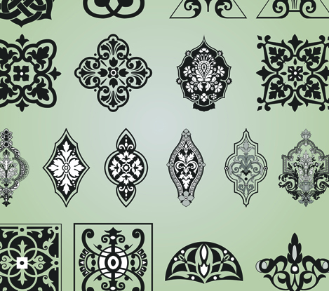 Vintage Calligraphic border frame and ornament vector set 10
