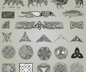 Vintage Calligraphic border frame and ornament vector set 18