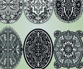 Vintage Calligraphic border frame and ornament vector set 05