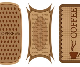 Different Coffee elements vector background set 01