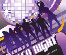 Disco party Flyer cover design vector 02