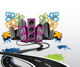 Disco party Flyer cover design vector 04