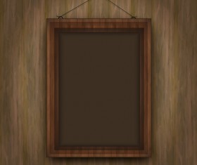 Set of wooden background with frames vector 01