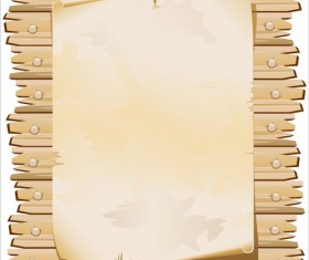 Set of wooden background with frames vector 02