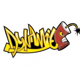 Funny graffiti alphabet design vector 01