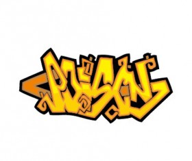 Funny graffiti alphabet design vector 02