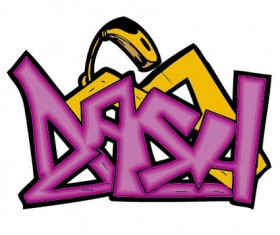 Funny graffiti alphabet design vector 03