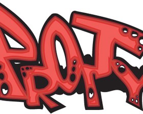 Funny graffiti alphabet design vector 05