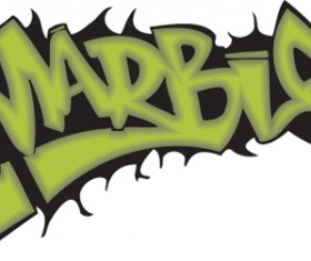 Funny graffiti alphabet design vector 06