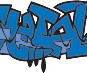 Funny graffiti alphabet design vector 08