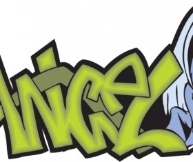 Funny graffiti alphabet design vector 09