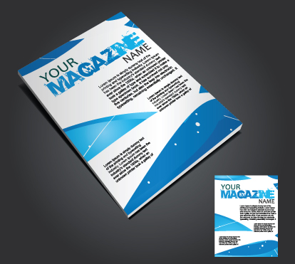 Elements of magazine cover design vector material 02