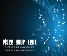 music Note Vector Background set 01