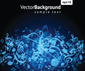 music Note Vector Background set 02