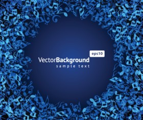 music Note Vector Background set 03