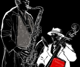 Graffiti music backgrounds vector set 06