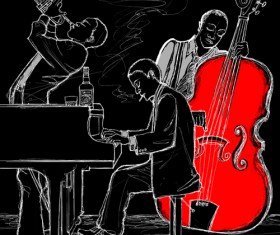 Graffiti music backgrounds vector set 10