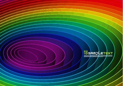 Dynamic rainbow backgrounds vector 01