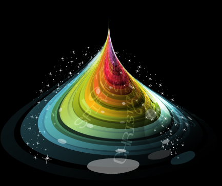 Dynamic rainbow backgrounds vector 04