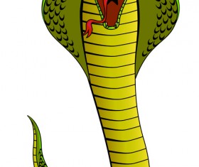 Amusing snake elements vector material 01