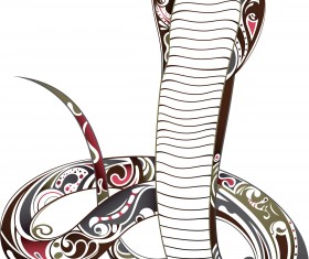 Amusing snake elements vector material 03