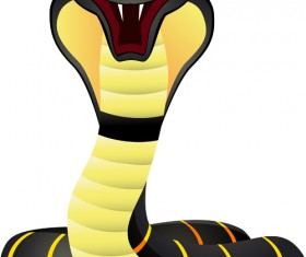 Amusing snake elements vector material 04