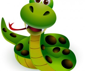 Amusing snake elements vector material 05