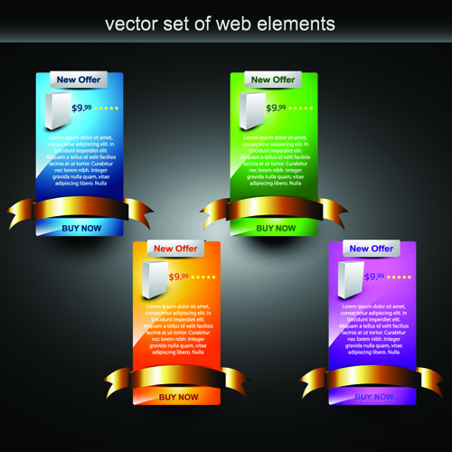 Web design Stylish Banner vector graphic 02