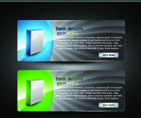 Web design Stylish Banner vector graphic 04