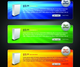 Web design Stylish Banner vector graphic 05