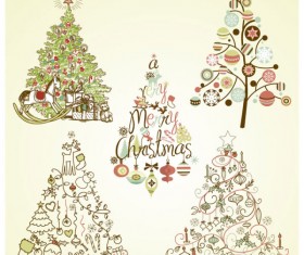 Vector set of Christmas style pattern Illustration 03