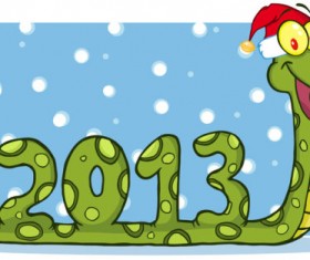 2013 snake new year cards vector graphics 02