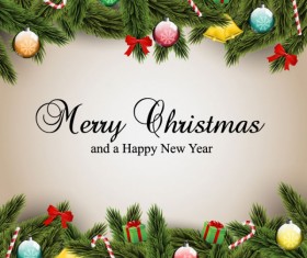 Elements of Merry Christmas design vector art 04