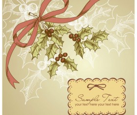 Vintage Creative Christmas cards art vector 02