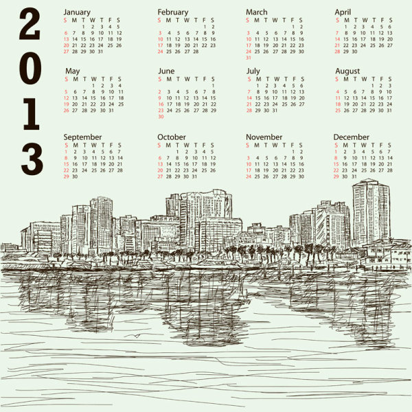 2013 Creative Calendar Collection design vector material 19