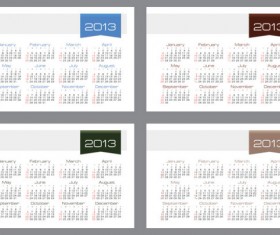 2013 Creative Calendar Collection design vector material 20