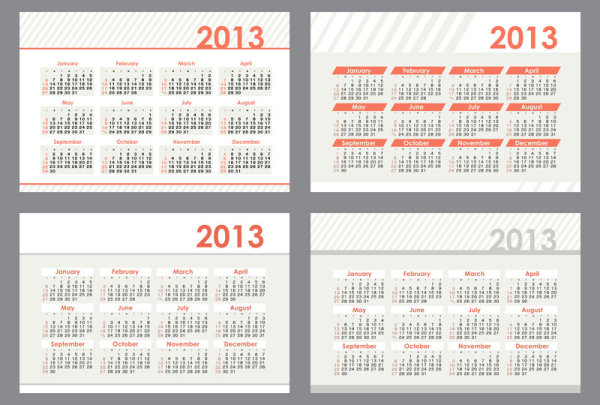 2013 Creative Calendar Collection design vector material 22
