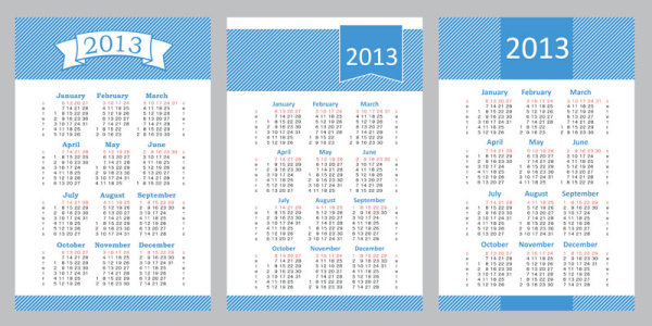 2013 Creative Calendar Collection design vector material 23