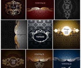 vintage lace frames backgrounds art vector 01